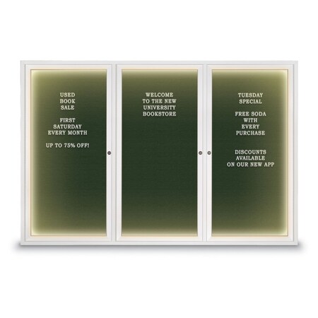 United Visual Products Indoor Enclosed Combo Board, 42"x32", Black Frame/Green & Buff UVCB4232B-GREEN-BUFF